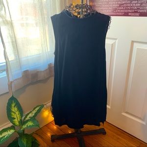 Black Tunic Dress with Side Slits NWT